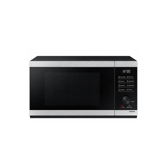 ⁦مايكروويف سامسونج 32 لتر 1000 واط، Auto Cook، Power Defrost، Ceramic Inside، فضي – MS32DG4504ATZA⁩ - الصورة ⁦1⁩