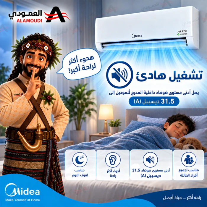 ⁦مكيف ميديا  سبليت آير ايكو  وحدة 18,200 – إنفرتر – بارد فقط – AI ECOMASTER – SAPV18CDEFKSA⁩ - الصورة ⁦12⁩