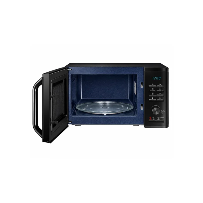 ⁦مايكروويف سامسونج 23 لتر 800 واط، Quick Defrost، Ceramic Inside، أسود – MS23K3515AK/ZA⁩ - الصورة ⁦2⁩