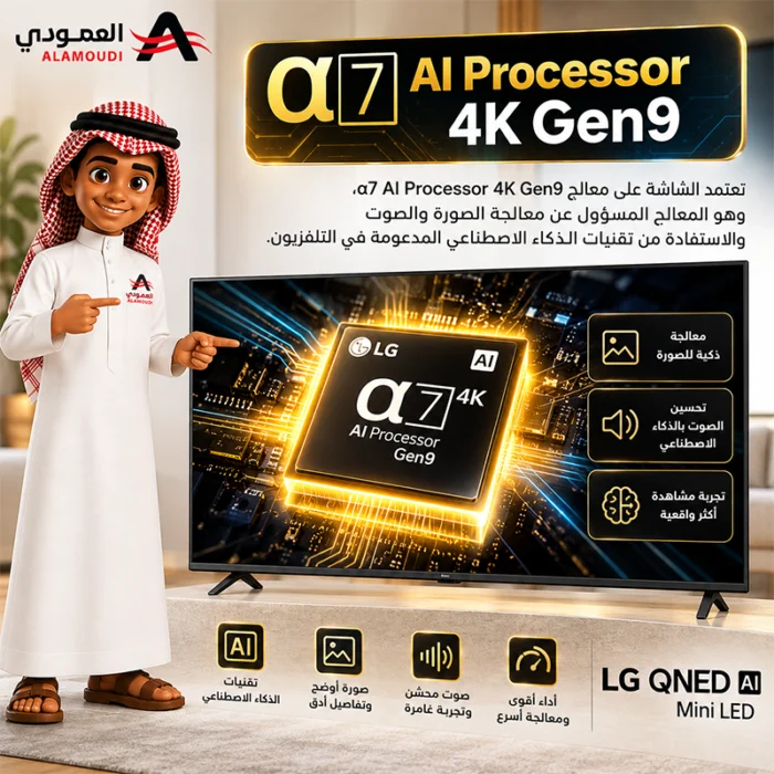 ⁦شاشة ال جي 65 بوصة QNED Mini LED 4K سمارت webOS 2026 مع ريموت AI Magic – 65QNED70B6T⁩ - الصورة ⁦3⁩