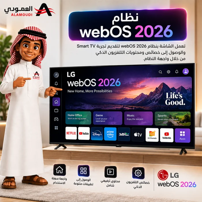 ⁦شاشة ال جي 65 بوصة QNED Mini LED 4K سمارت webOS 2026 مع ريموت AI Magic – 65QNED70B6T⁩ - الصورة ⁦4⁩