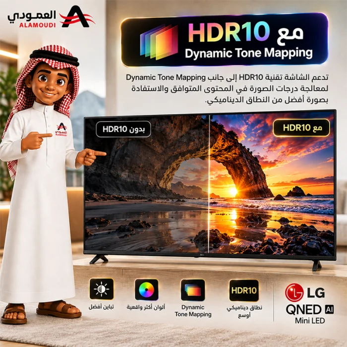 ⁦شاشة ال جي 65 بوصة QNED Mini LED 4K سمارت webOS 2026 مع ريموت AI Magic – 65QNED70B6T⁩ - الصورة ⁦5⁩