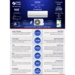 ⁦مكيف زي ترست سبليت Z.TRUST 28200 وحدة انفرتر بارد تبريد سريع 4 اتجاهات و7 سرعات ZTR30CI⁩ - الصورة ⁦7⁩