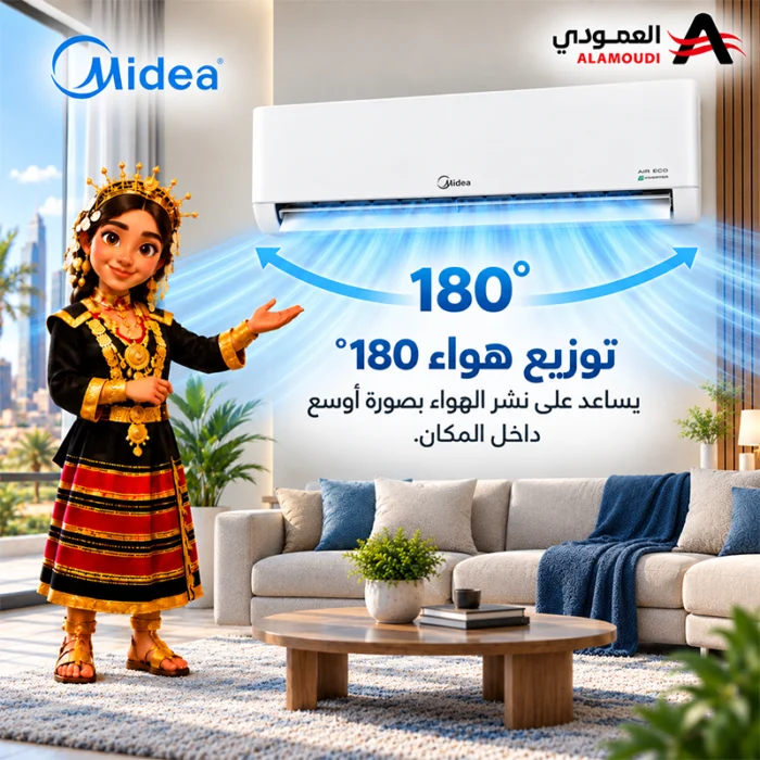 ⁦مكيف ميديا آير ايكو سبليت انفرتر 30 ألف وحدة حار وبارد – واي فاي – SAPV30HDAG1KSA-NP⁩ - الصورة ⁦11⁩