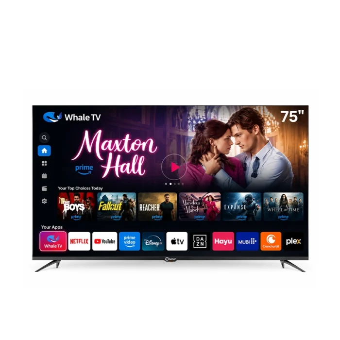 DTD75 شاشة دانسات 75 بوصة QLED سمارت 4K UHD بنظام Whale TV، ريموت صوتي، واي فاي، بلوتوث 5.1 – DTD75 - الصورة 1