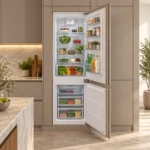 ⁦ثلاجة كتشن لاين Kitchen Line بلت إن بابين 9 قدم 243 لتر فريزر سفلي أبيض تلبيس كامل – KL2761-243LT⁩ - الصورة ⁦5⁩
