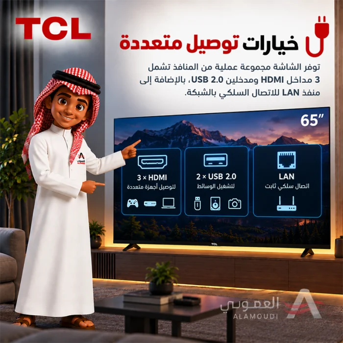 ⁦شاشة تي سي إل 65 بوصة 4K HDR Google TV معدل 60 هرتز – 65V6D⁩ - الصورة ⁦12⁩