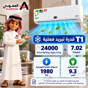 مكيف كي إل جي KLG سبليت 30000 وحدة – بارد فقط – تبريد فعلي 24000 وحدة T1 – غاز R410A – أبيض – S-LG3080 1 Untitled 2 64
