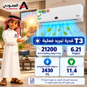 مكيف كي إل جي KLG سبليت 30000 وحدة – بارد فقط – تبريد فعلي 24000 وحدة T1 – غاز R410A – أبيض – S-LG3080 2 Untitled 3 65