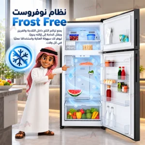 ثلاجة إلكترولوكس 503 لتر (17.6 قدم)، بابين بفريزر علوي، إنفرتر، نوفروست، تبريد Cooling 360°، أسود مطفي – ETM5002C-B 2 Untitled 5 93