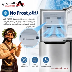 ثلاجة جنرال جولدي بابين 14.5 قدم 411 لتر – نوفروست – فضي – GRM413NS 3 Untitled 6 28