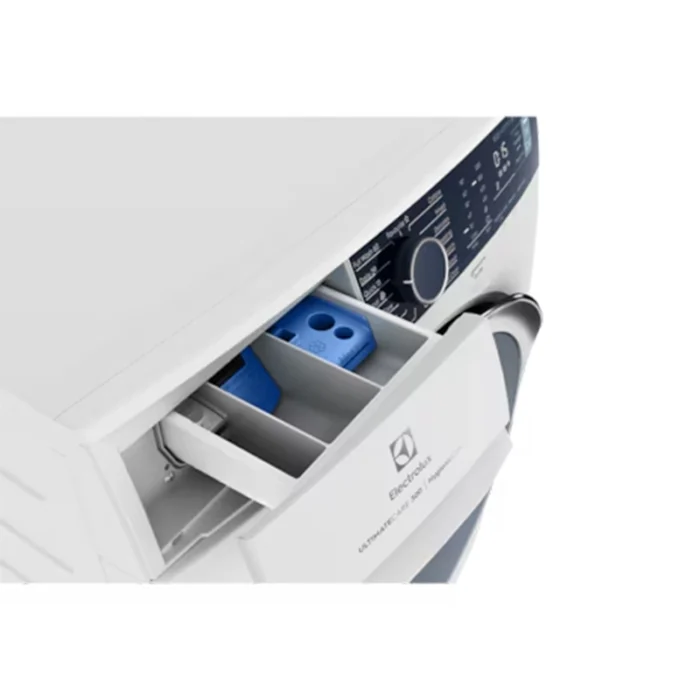 ⁦غسالة إلكترولوكس أوتوماتيك 8 كيلو تحميل أمامي، بخار HygienicCare وتقنية UltraMix وإنفرتر، 1200 دورة، أبيض – EWF8024P5WB⁩ - الصورة ⁦6⁩