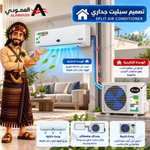 مكيف كي إل جي KLG سبليت 24000 وحدة – بارد فقط – تبريد فعلي 21000 وحدة T1 – غاز R410A – أبيض – S-LG2490 6 Untitled 7 61