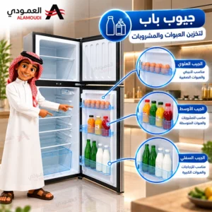 ثلاجة كي ال جي بابين 201 لتر – 7.1 قدم مكعب – فريزر علوي – ثلج – لون استيل KLG-250DR 5 Untitled 8 43
