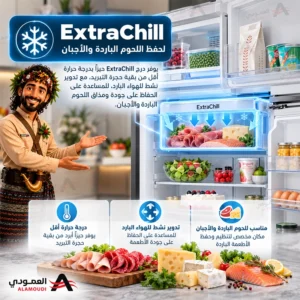 ثلاجة إلكترولوكس 431 لتر، بابين بفريزر علوي، إنفرتر، نوفروست، فضي – ETM4302C-S 6 Untitled 8 83